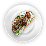 Garlic Bread With Cheese & Mushrooms 